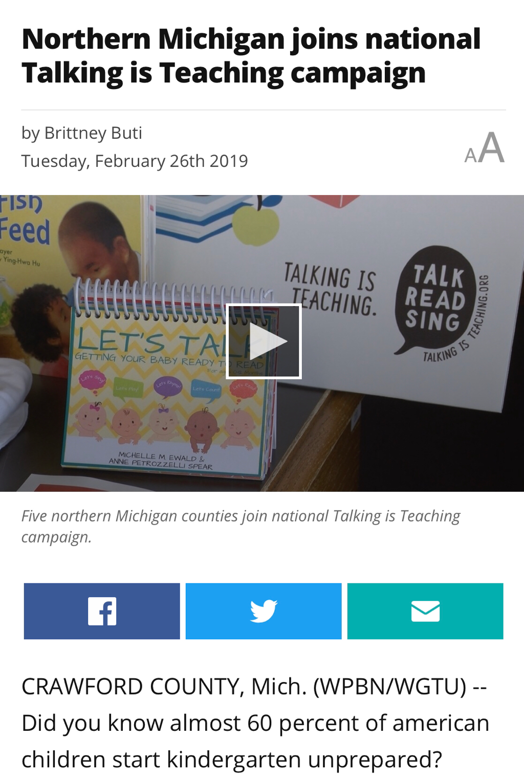 Let's Talk Literacy — the book